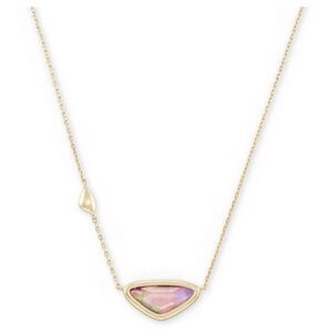 Kendra Scott Margot Gold Pendant Necklace In Lilac Abalone